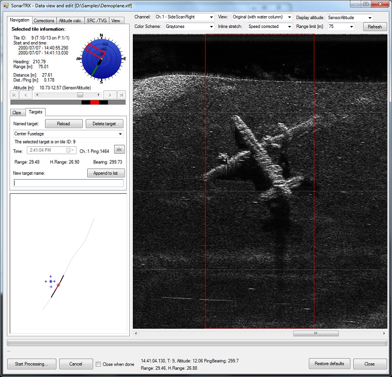 Cursor status and measure information and mini map